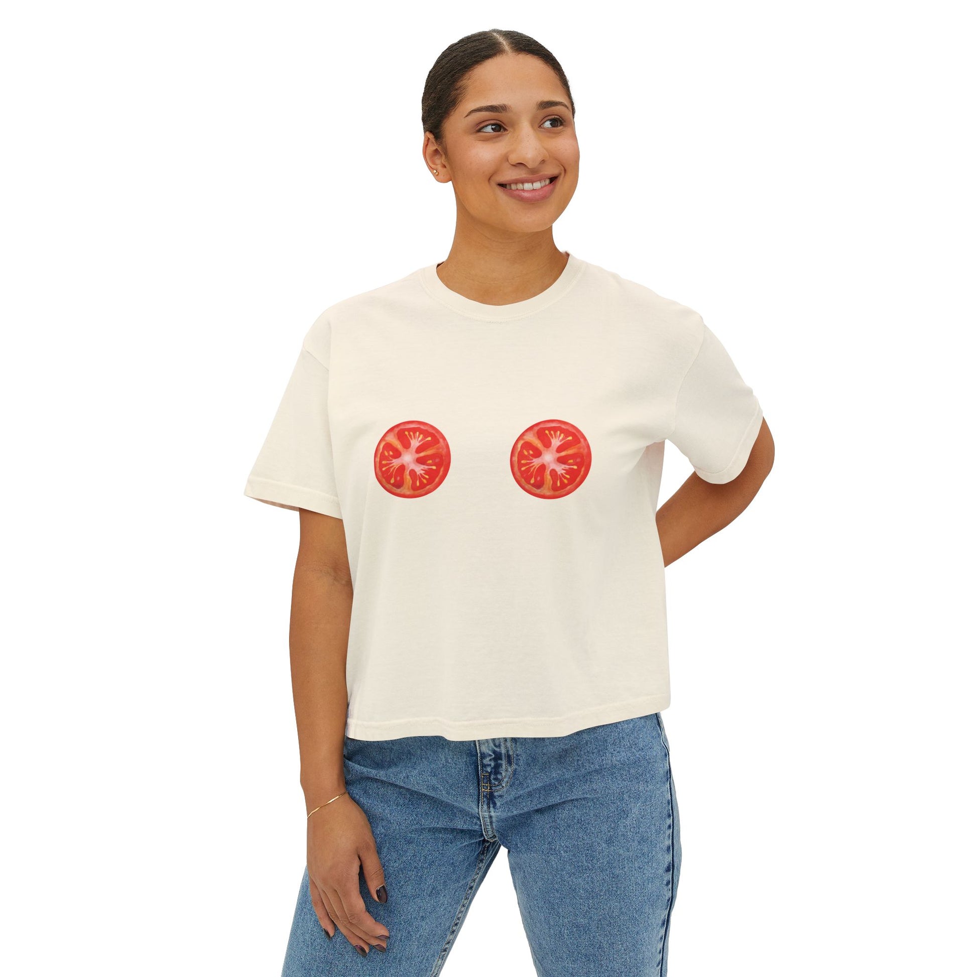 Tomato Tatas Boxy Tee